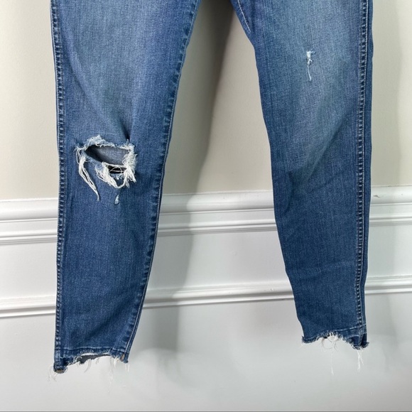 Madewell 10 inch high rise skinny distressed step hem jeans size 26 - Picture 4 of 5